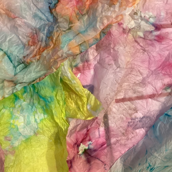Hand dyed tissue paper(6 pieces with bundle) - Picture 2 of 6
